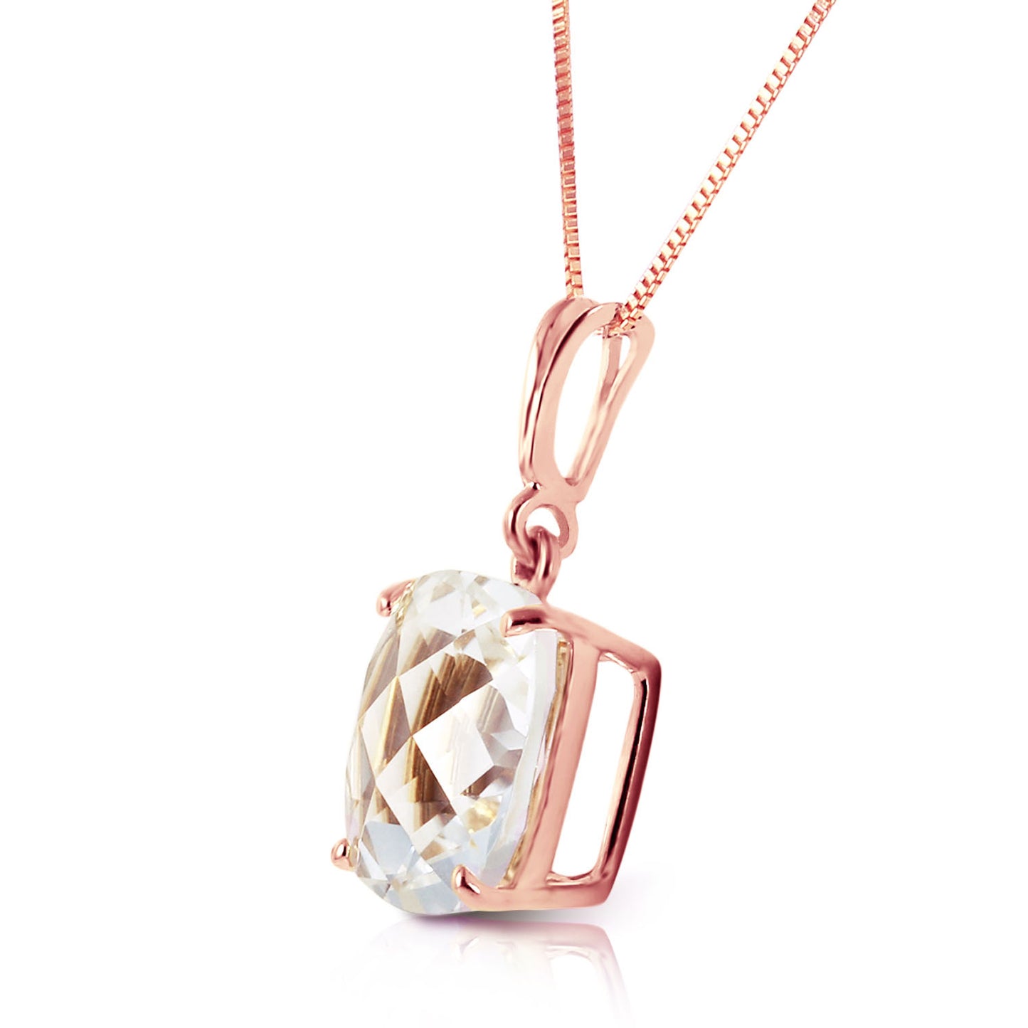 Glowing Halo White Topaz Necklace