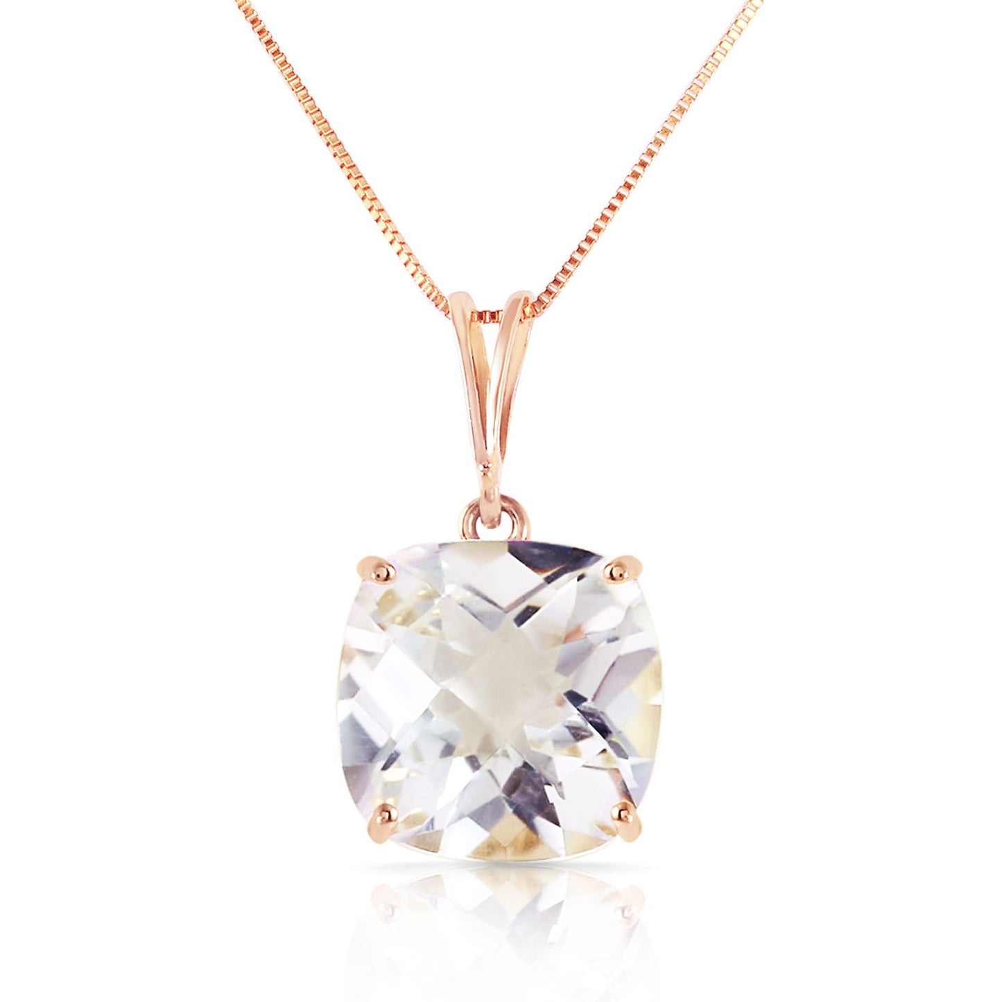 Glowing Halo White Topaz Necklace