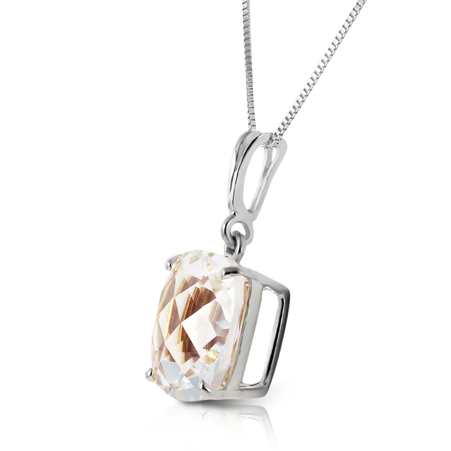 Glowing Halo White Topaz Necklace
