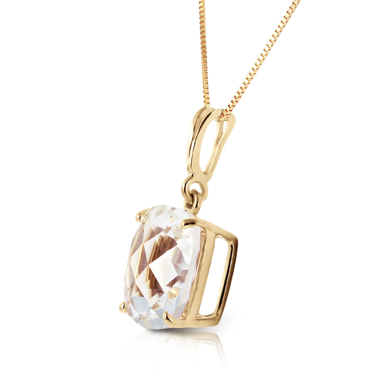 Glowing Halo White Topaz Necklace