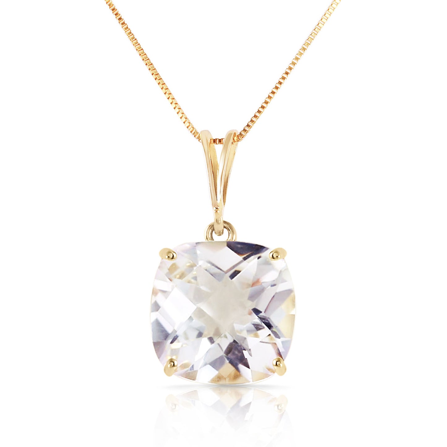 Glowing Halo White Topaz Necklace