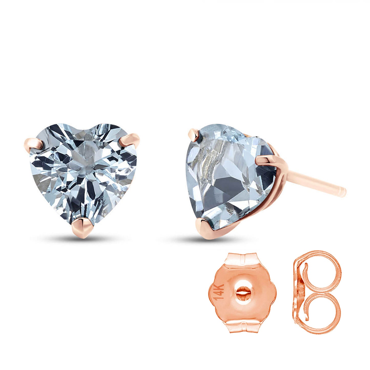 Eternal Love Aquamarine Stud Earrings