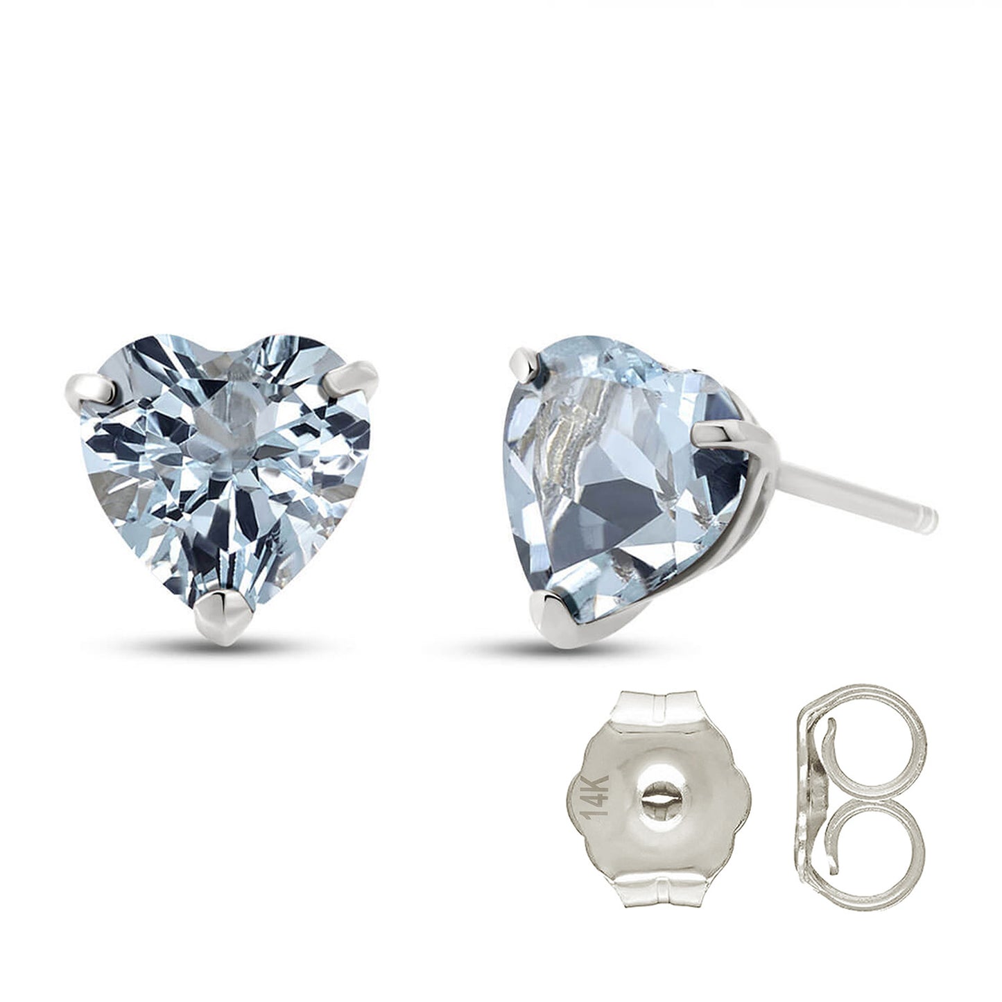 Eternal Love Aquamarine Stud Earrings