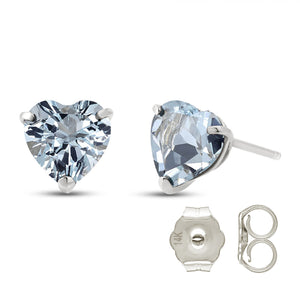 Eternal Love Aquamarine Stud Earrings