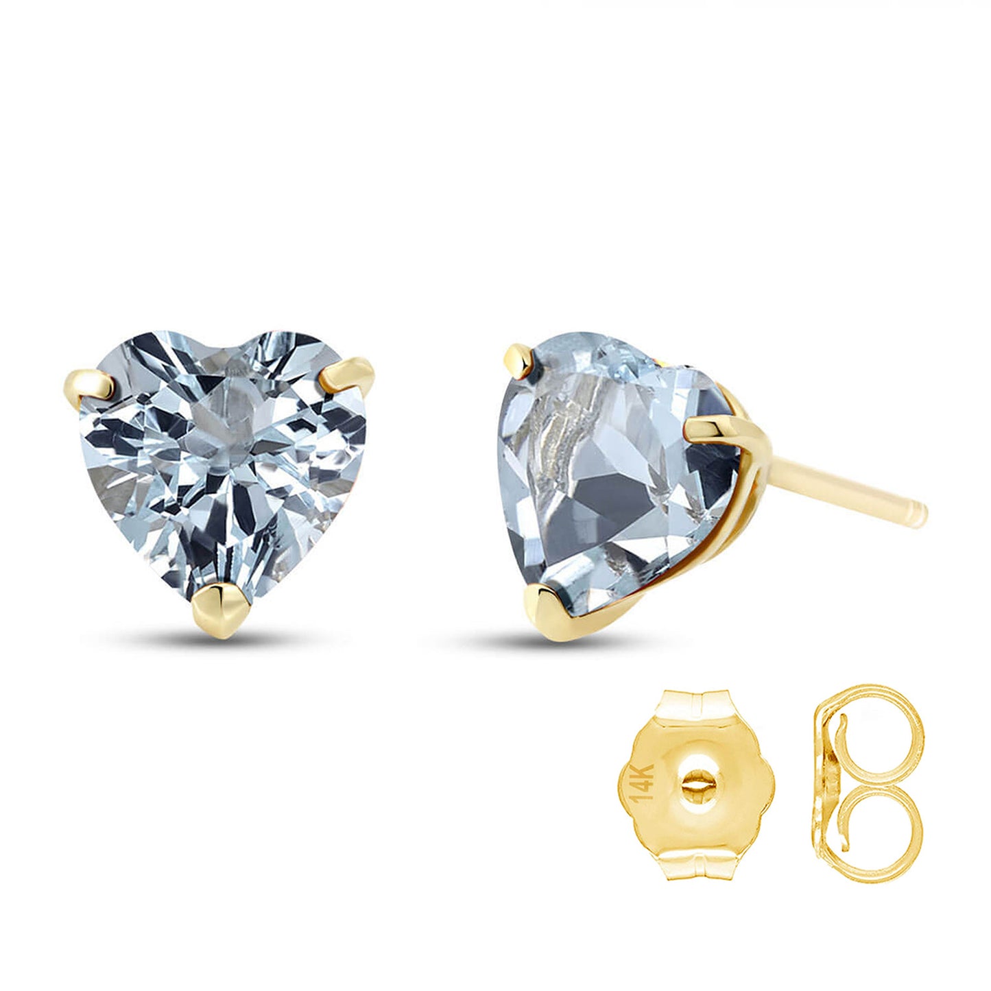 Eternal Love Aquamarine Stud Earrings