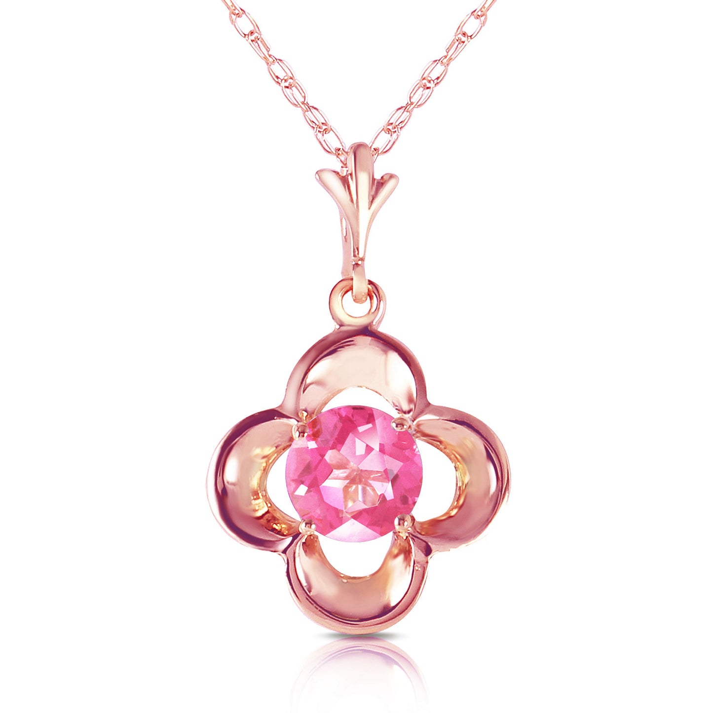 Autumn Serenity Pink Topaz Necklace