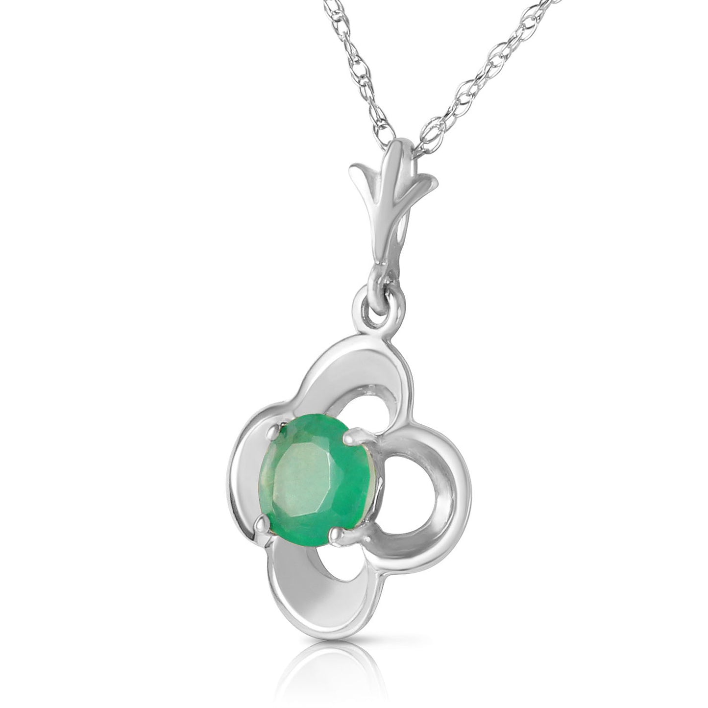 Bloomstone Blossom Emerald Necklace