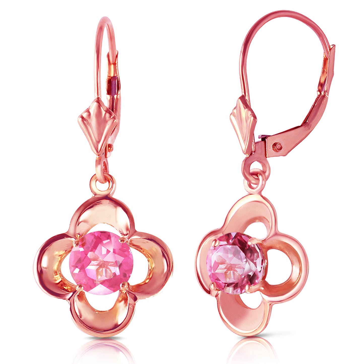 Autumn Serenity Pink Topaz Earrings