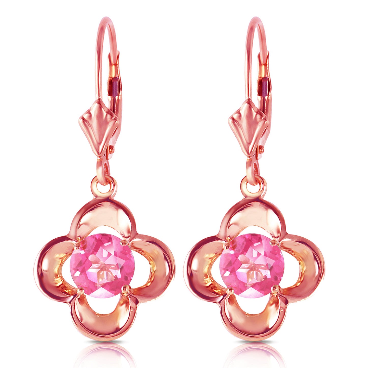 Autumn Serenity Pink Topaz Earrings