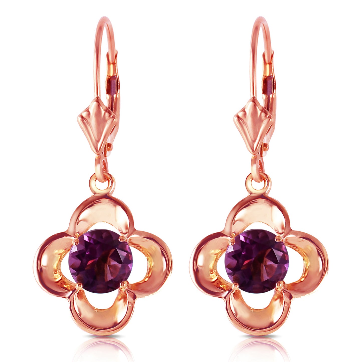 Autumn Serenity Amethyst Bloom Earrings