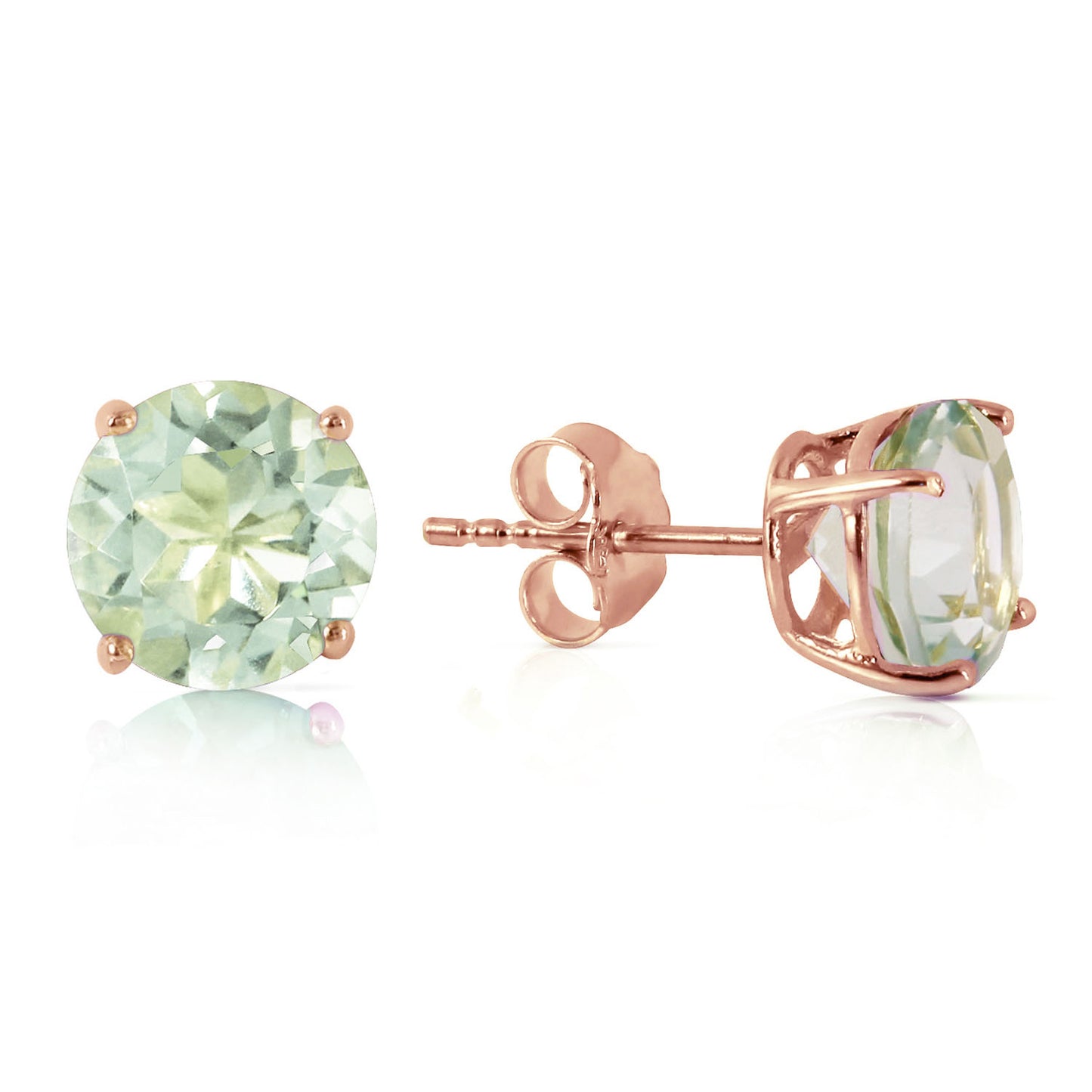 Luminous Orb Green Amethyst Earrings