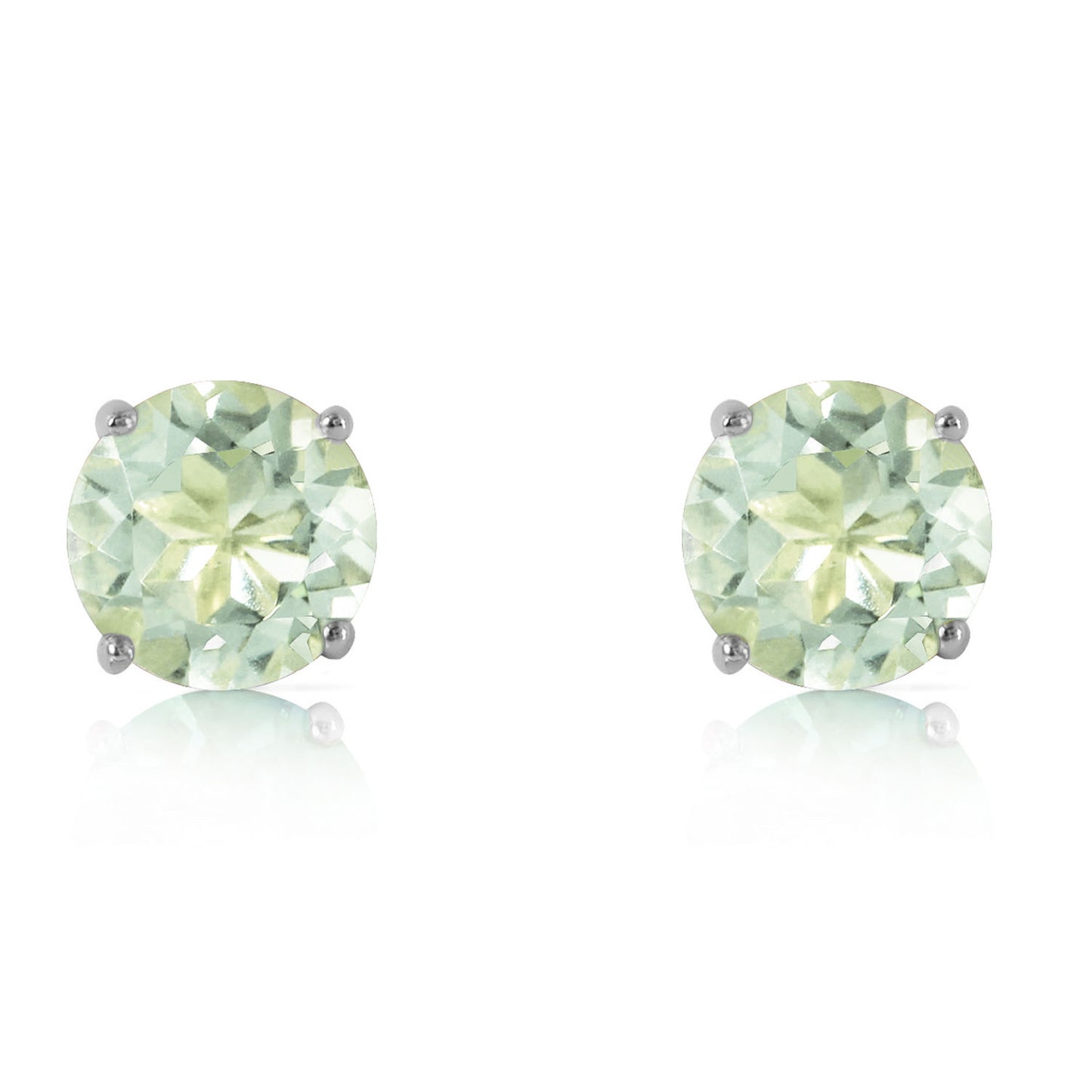Luminous Orb Green Amethyst Earrings