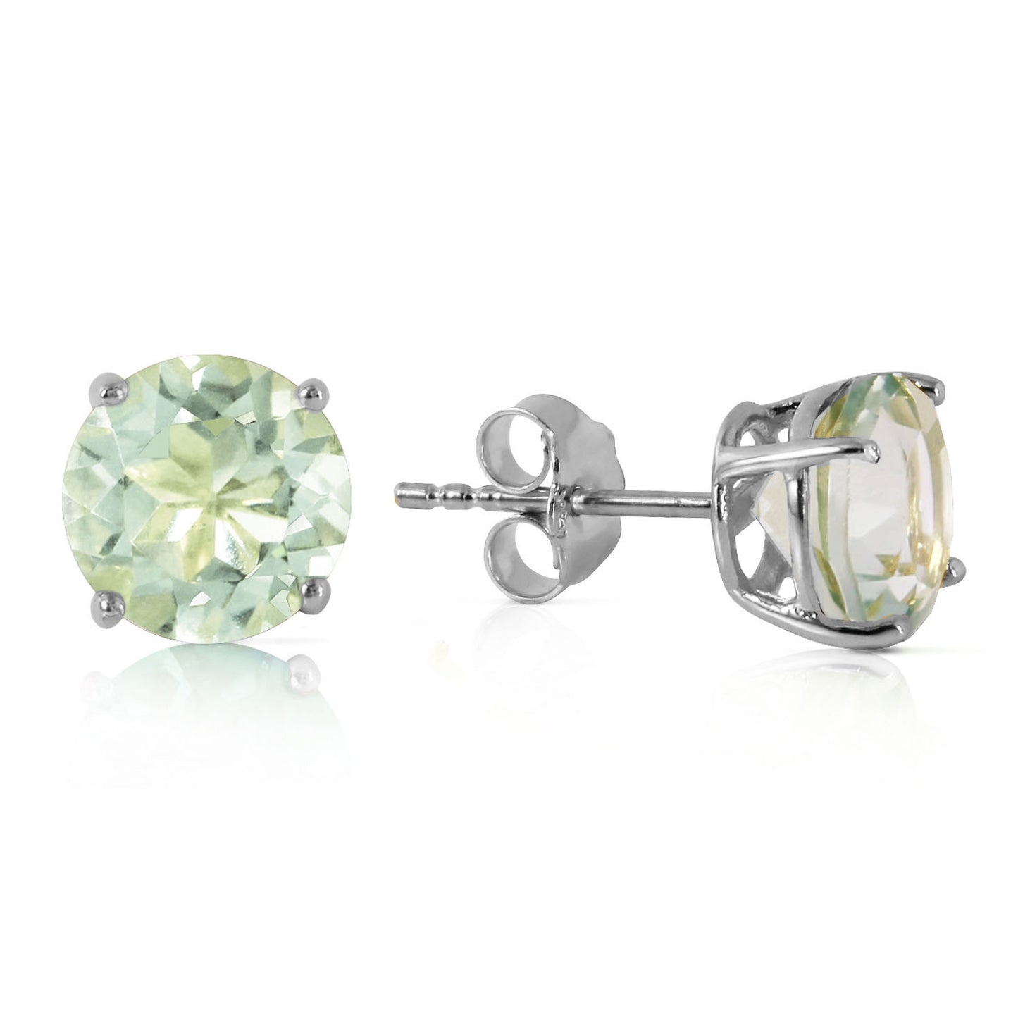 Luminous Orb Green Amethyst Earrings
