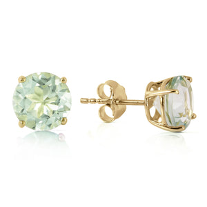 Luminous Orb Green Amethyst Earrings