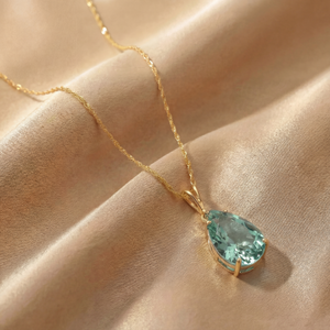 Hidden Light Green Amethyst Necklace