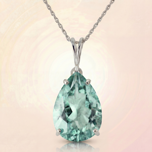 Hidden Light Green Amethyst Necklace