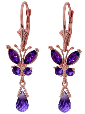 Autumn Breeze Amethyst Earrings
