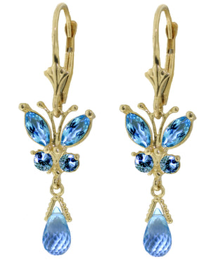 Autumn Breeze Blue Topaz Earrings