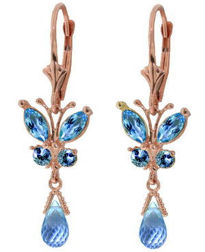 Autumn Breeze Blue Topaz Earrings