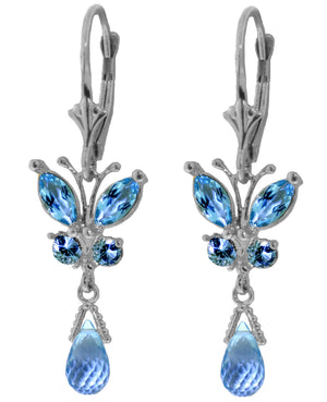 Autumn Breeze Blue Topaz Earrings