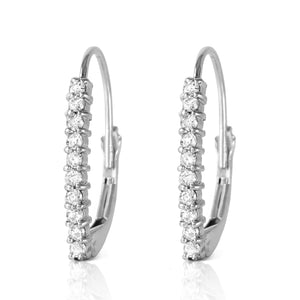 Cascading Drops White Topaz Earrings