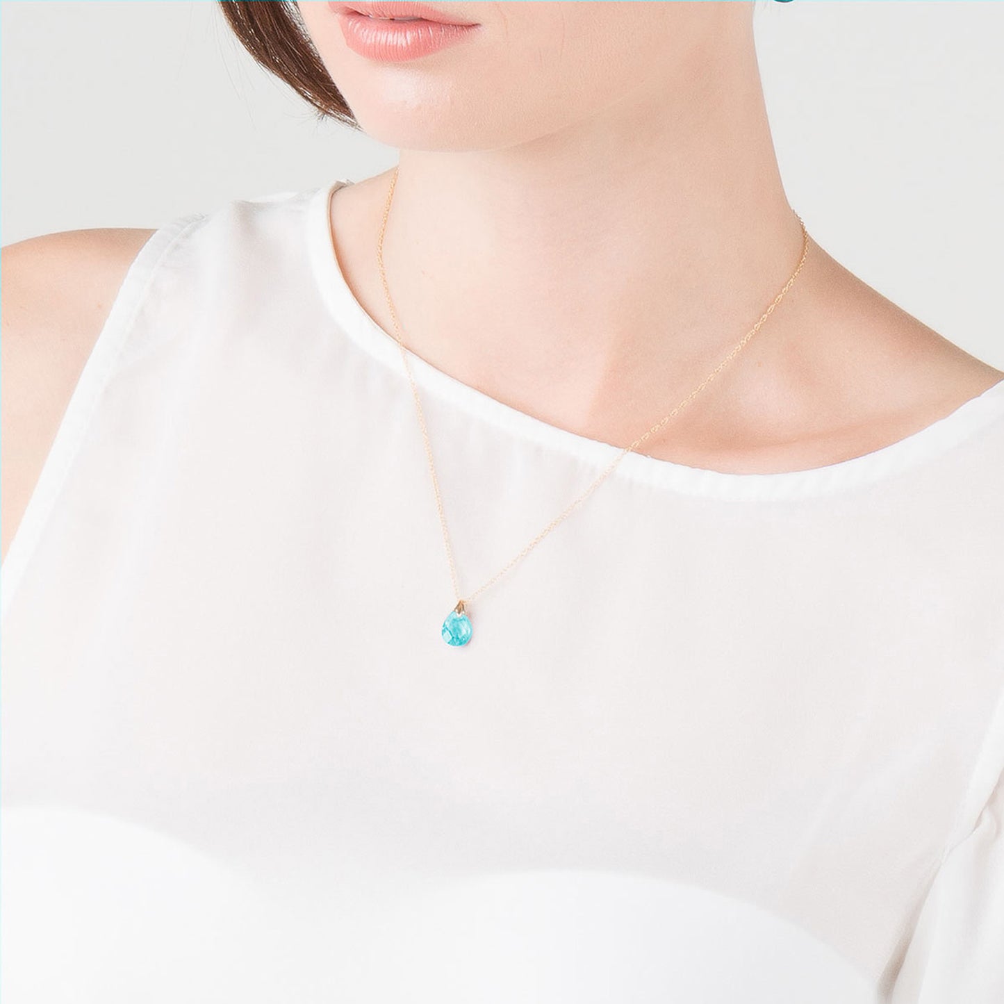 Glistening Glow Blue Topaz Necklace