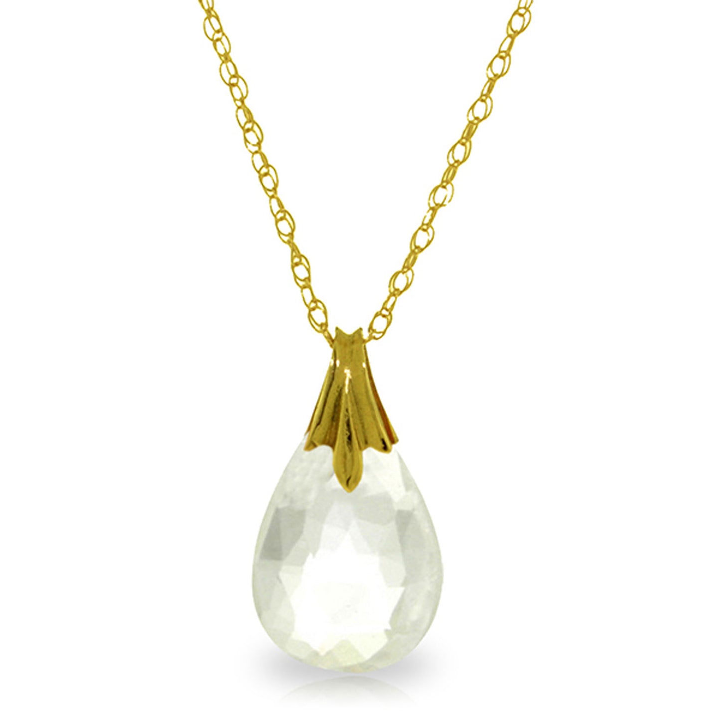 Glistening Glow White Topaz Necklace