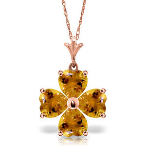 Elegant Petal Citrine Necklace