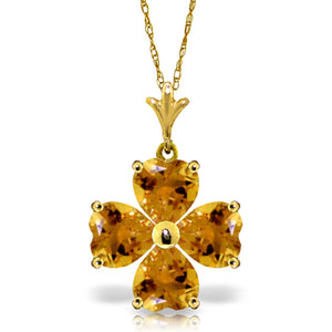 Elegant Petal Citrine Necklace