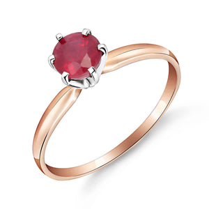 Subtle Serenity Ruby Ring