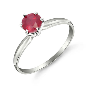 Subtle Serenity Ruby Ring
