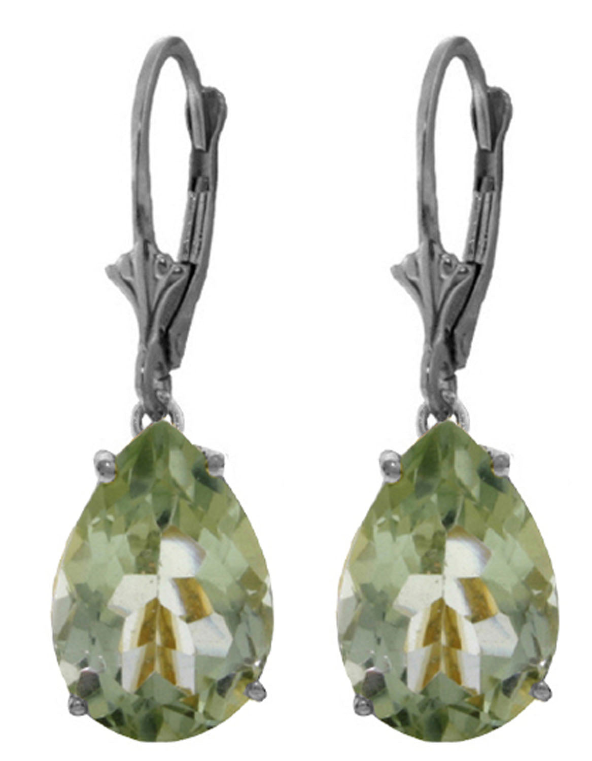 Hidden Light Green Amethyst Earrings