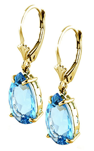 Hidden Light Blue Topaz Earrings