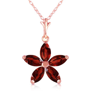 Radiant Petal Garnet Necklace