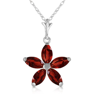 Radiant Petal Garnet Necklace
