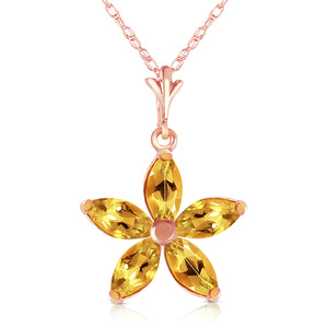 Radiant Petal Citrine Necklace