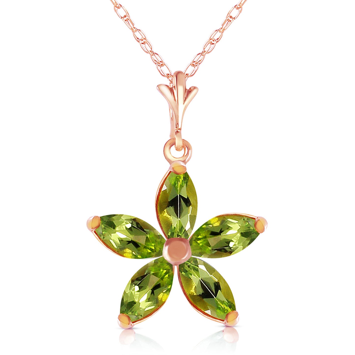 Radiant Petal Peridot Necklace