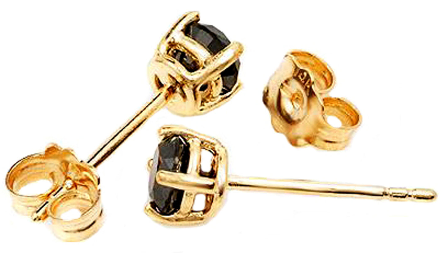 Luminous Orb Black Diamond Earrings