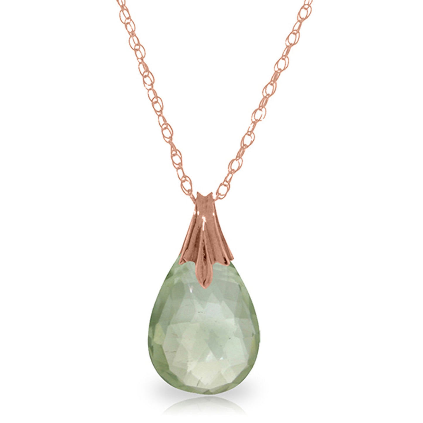 Glistening Glow Green Amethyst Necklace