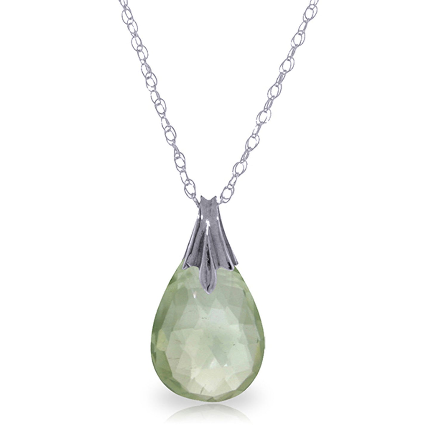 Glistening Glow Green Amethyst Necklace