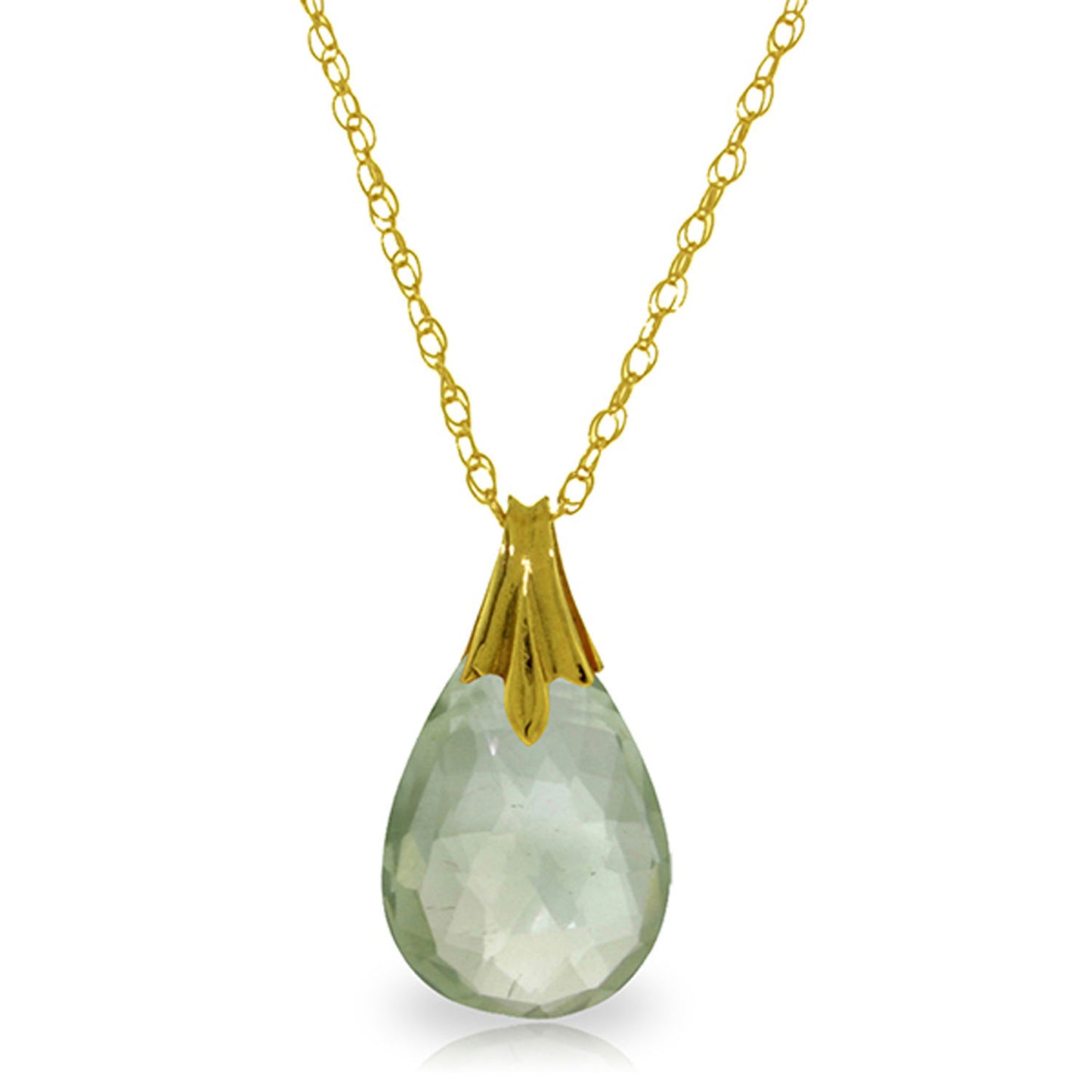 Glistening Glow Green Amethyst Necklace
