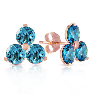 Petal Prism Blue Topaz Earrings