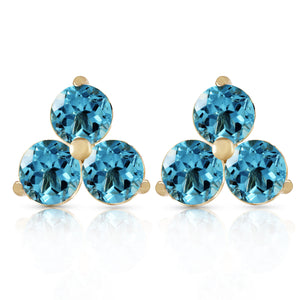 Petal Prism Blue Topaz Earrings
