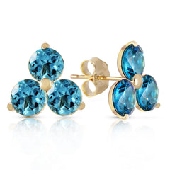 Petal Prism Blue Topaz Earrings