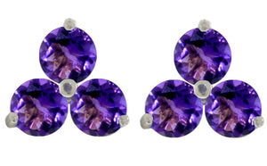 Petal Prism Amethyst Earrings