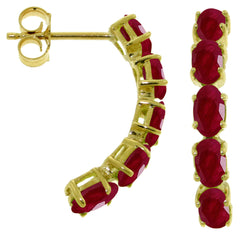 Brilliant Curve Ruby Earrings