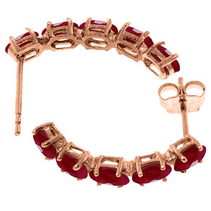 Brilliant Curve Ruby Earrings