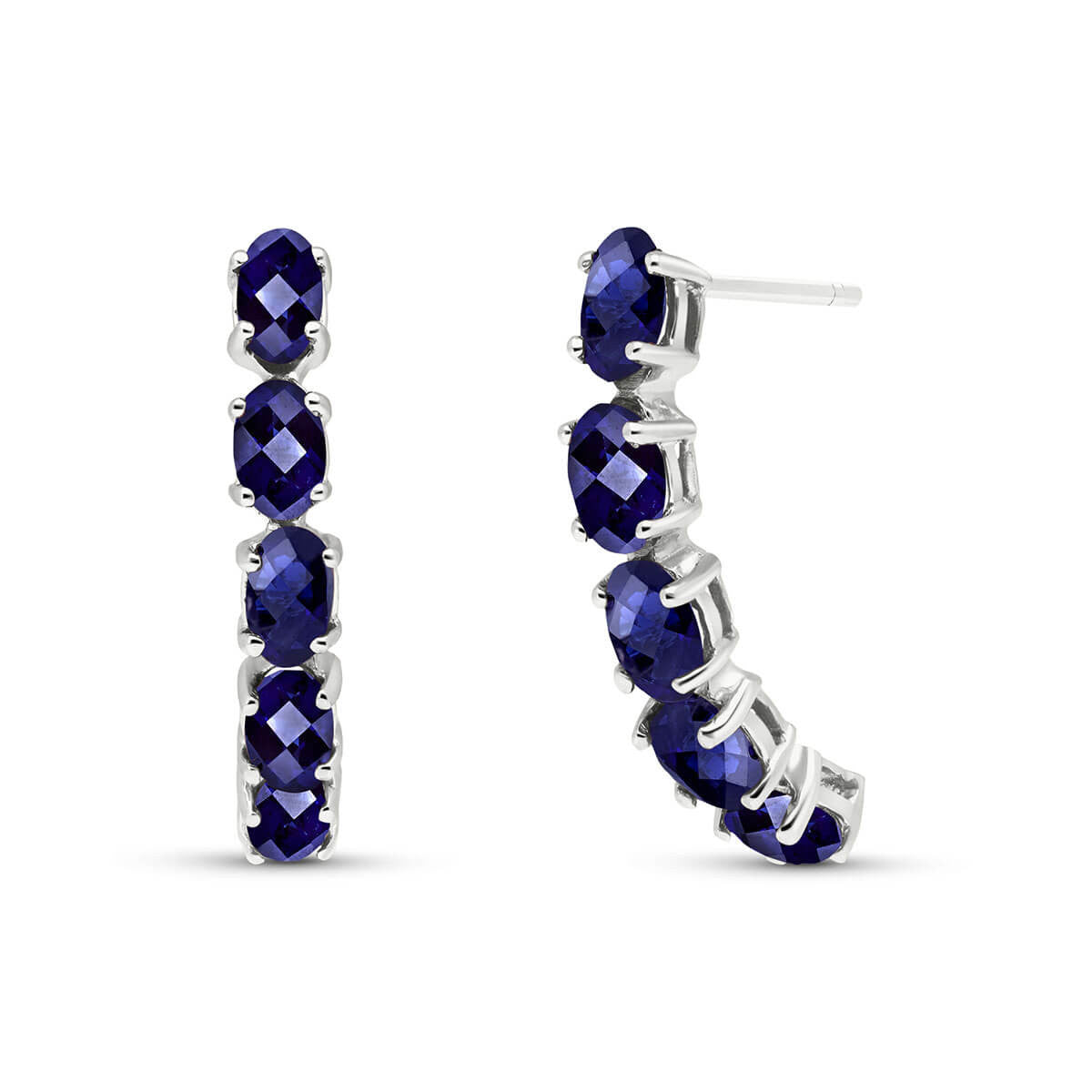 Brilliant Curve Sapphire Earrings