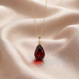 Lunar Glow Garnet Necklace
