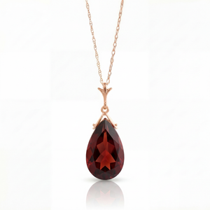 Lunar Glow Garnet Necklace